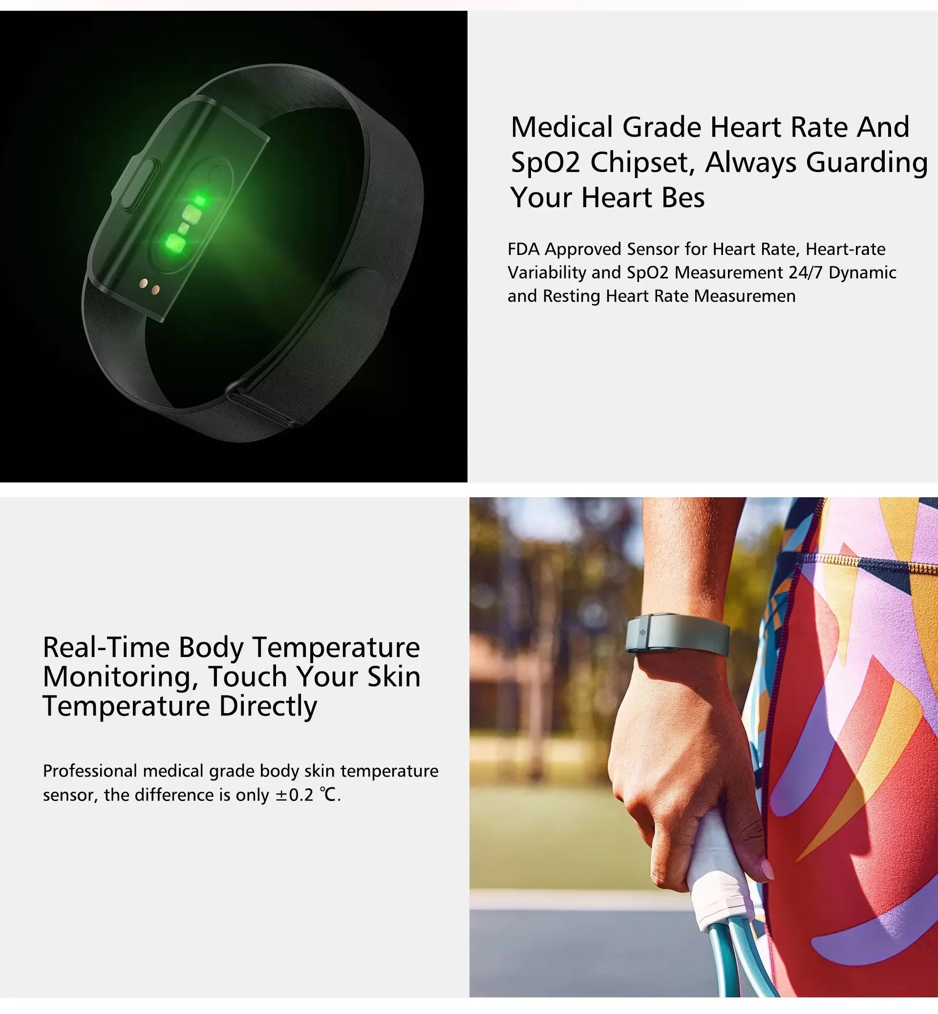 “Smart Fitness Bracelet for Men & Women – Heart Rate, Blood Pressure, Pedometer, Sports Tracker”