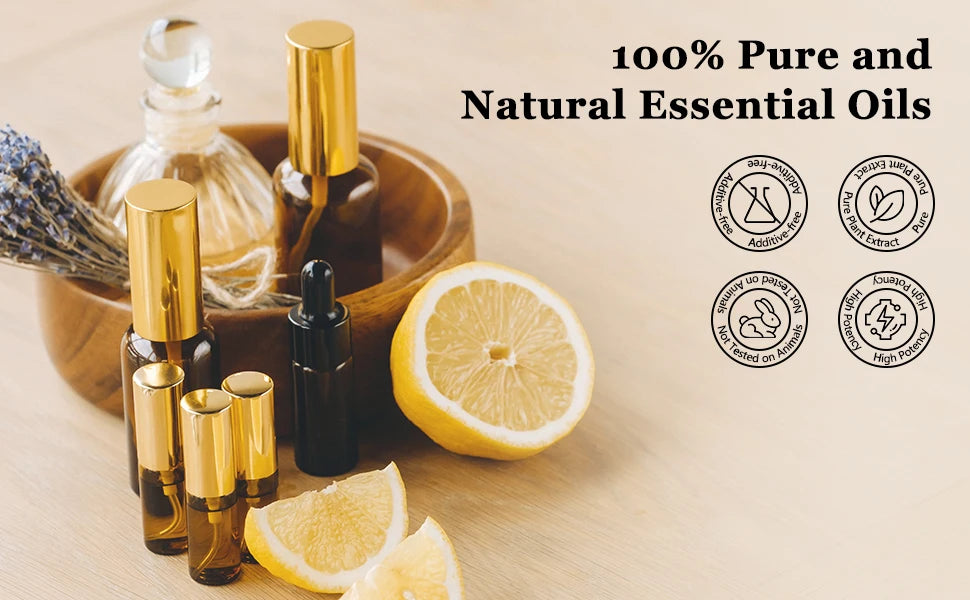 EUQEE 10ml Natural Plant Essential Oil with Dropper For Diffuser Humidifier Lavender Jasmine Eucalyptus Vanilla Essential Oils