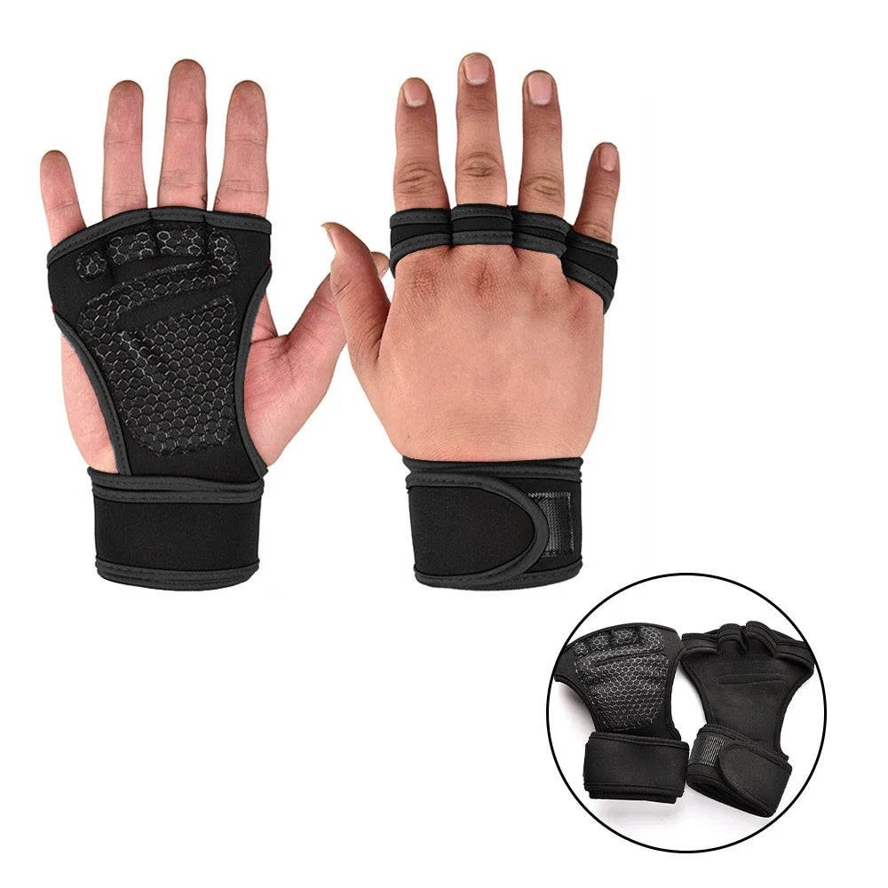 1Pair Unisex Workout Gloves – Gym, Fitness & Weightlifting Protector