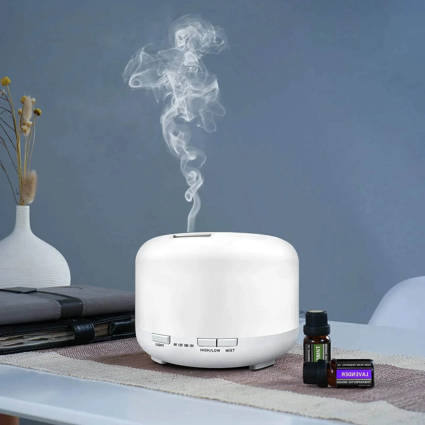 Air Humidifier Essential oil Diffuser 500ML Ultrasonic Cool Mist Maker Fogger USB Humidifier LED Lamp Aroma Diffuser Electric ﻿