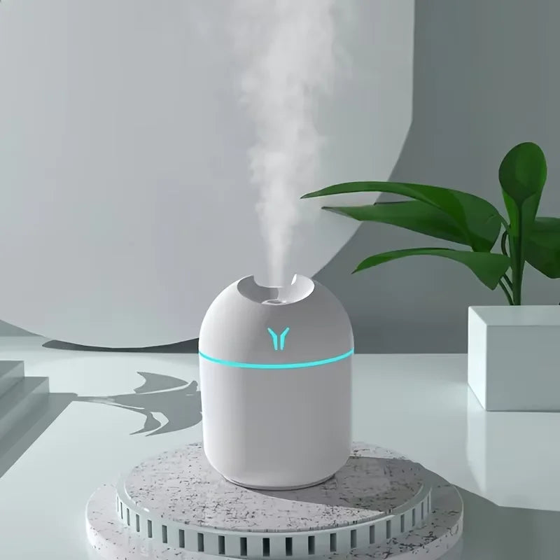 Portable USB Ultrasonic Air Humidifier & Essential Oil Diffuser with LED Light