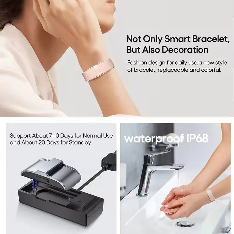 “Smart Fitness Bracelet for Men & Women – Heart Rate, Blood Pressure, Pedometer, Sports Tracker”