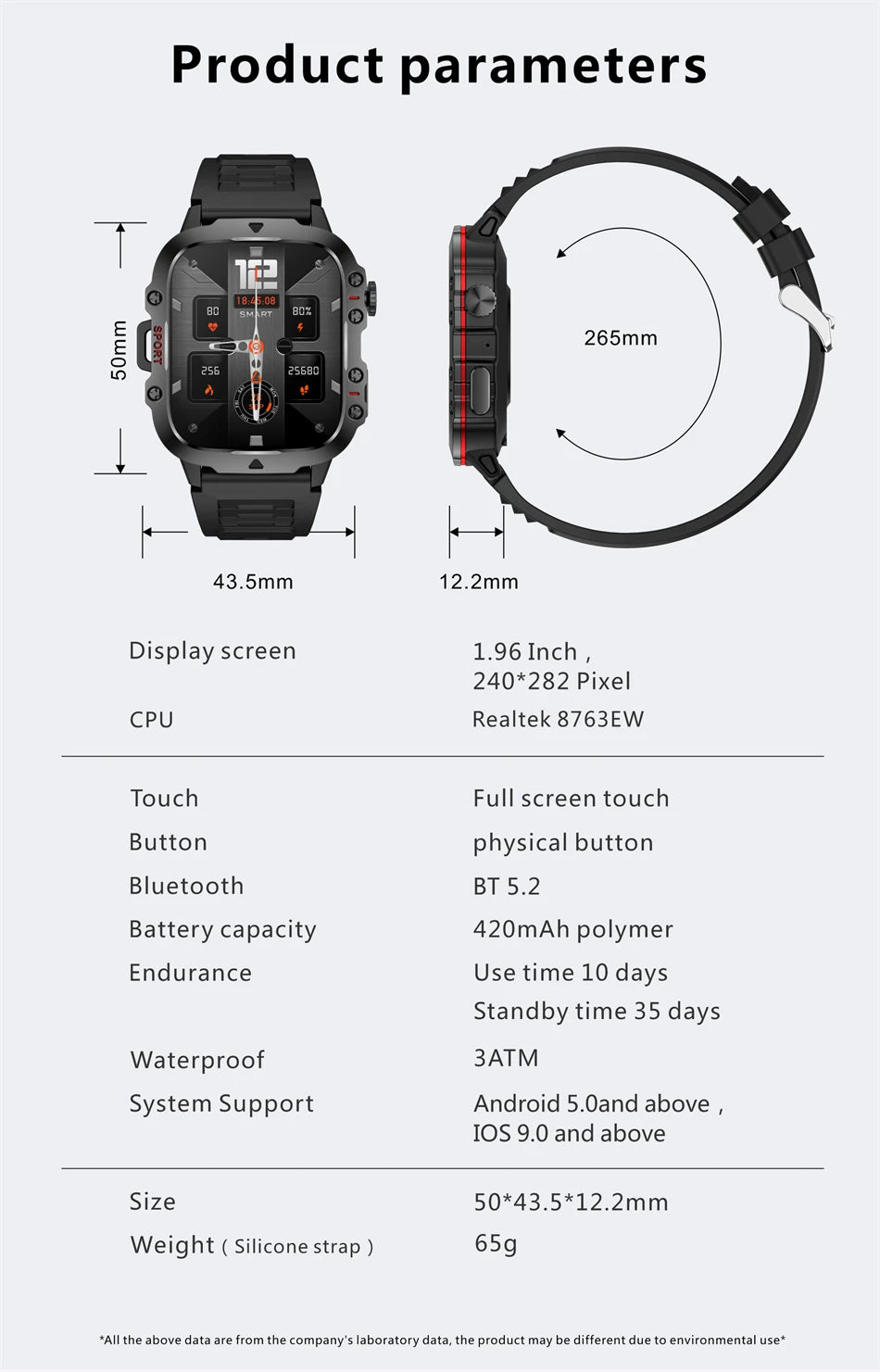 2025 Xiaomi Military Smartwatch for Men – IP68, 5ATM, Fitness Tracker & BT Call