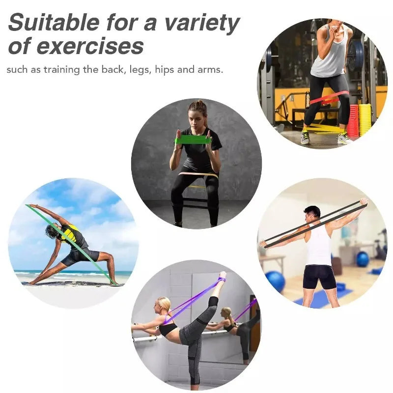 5–120lbs Resistance Bands – Fitness, Boxing, Yoga & Home Gym Equipment