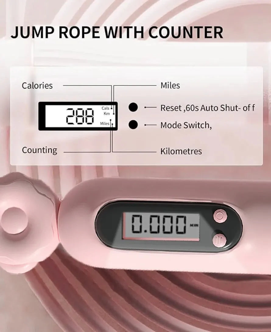 Jump Rope with Counter, Adjustable Skipping Rope with Calorie Counter, Smart Skipping Rope for Fitness Exercise and Weight Lose