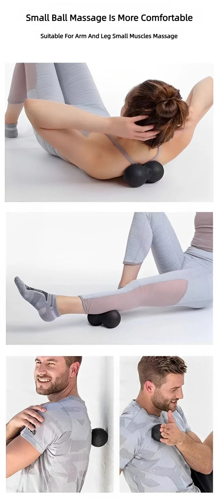 Yoga Peanut Balls Body Massage Fascia Ball Suit Foam Block High Density Muscle Relaxation Lacrosse Exercise Fitness Relieve Pain