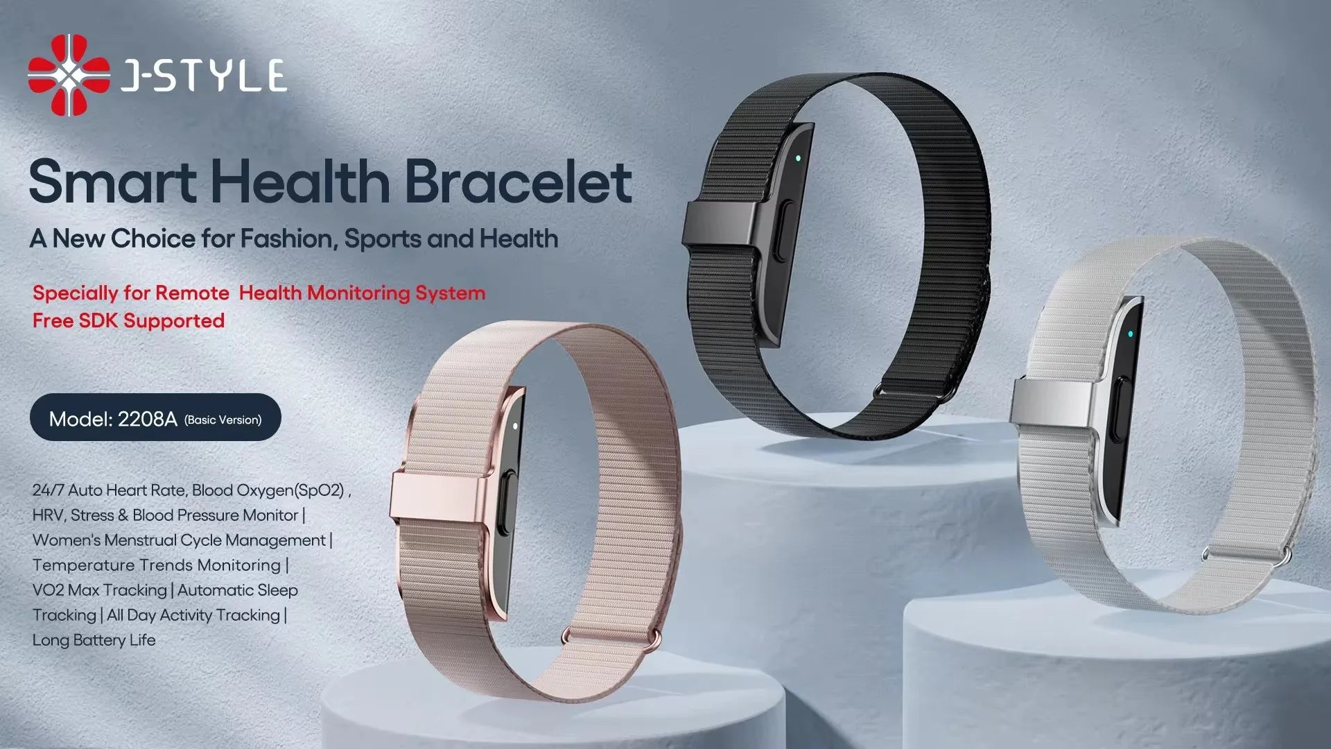 “Smart Fitness Bracelet for Men & Women – Heart Rate, Blood Pressure, Pedometer, Sports Tracker”