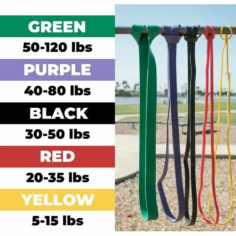 5–120lbs Resistance Bands – Fitness, Boxing, Yoga & Home Gym Equipment