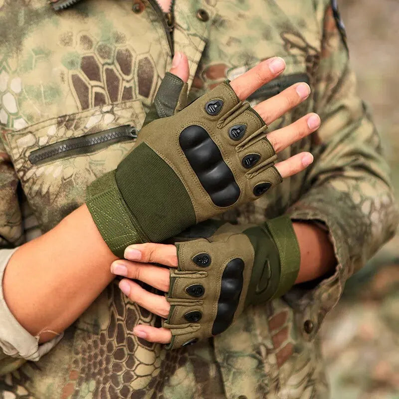 Fitness Anti Slip Cycling Gloves, Wear-resistant Outdoor Tactical Sports Climbing Half Finger Gloves