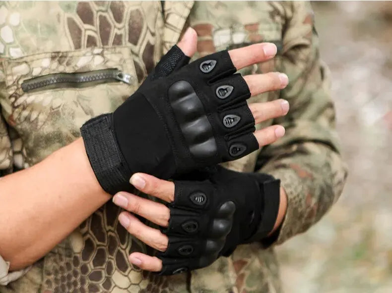 Fitness Anti Slip Cycling Gloves, Wear-resistant Outdoor Tactical Sports Climbing Half Finger Gloves