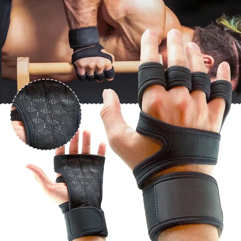 1Pair Unisex Workout Gloves – Gym, Fitness & Weightlifting Protector