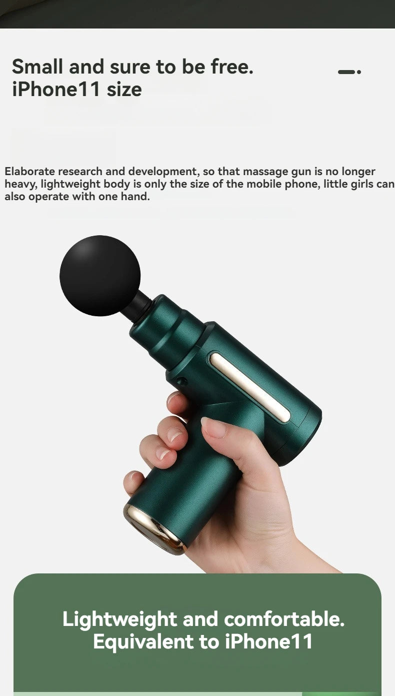 Mini Muscle Massage Gun Protable Body Massager Deep Handheld Percussion Massager For Body Back And Neck Leg