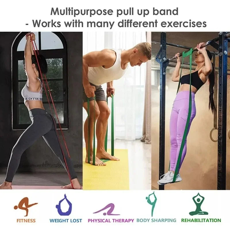 5–120lbs Resistance Bands – Fitness, Boxing, Yoga & Home Gym Equipment