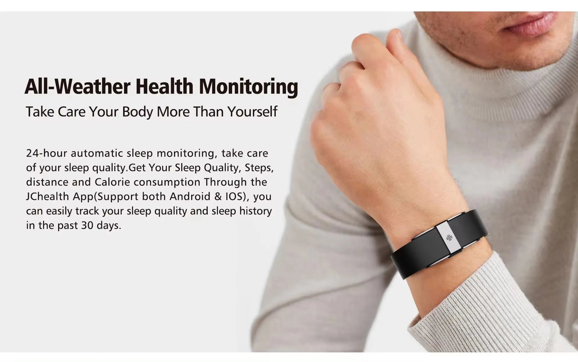 “Smart Fitness Bracelet for Men & Women – Heart Rate, Blood Pressure, Pedometer, Sports Tracker”